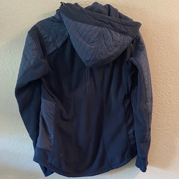 Lululemon Jacket Fleecy Keen Double Full Zip Quilted Removable Hood size 6 - Picture 5 of 7